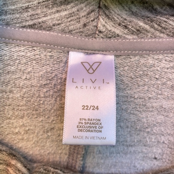 Livi Active Womens 22/24 Cowl Neck Gray Knit Pullover Sweater - Picture 5 of 8